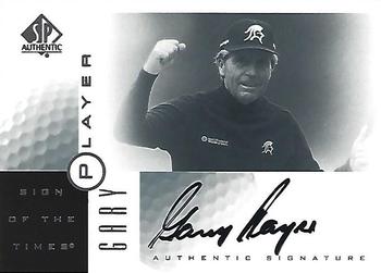2001 SP Authentic - Sign of the Times #GP Gary Player Front
