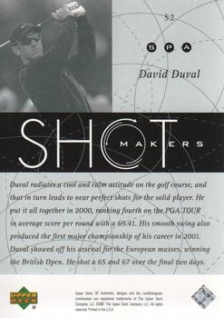 2001 SP Authentic - Shotmakers #S2 David Duval Back