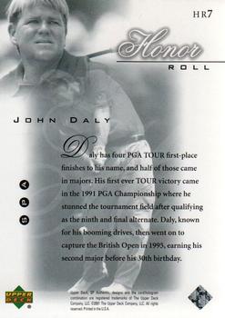 2001 SP Authentic - Honor Roll #HR7 John Daly Back
