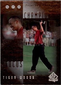 2001 SP Authentic - Focus on a Champion #FC1 Tiger Woods Front