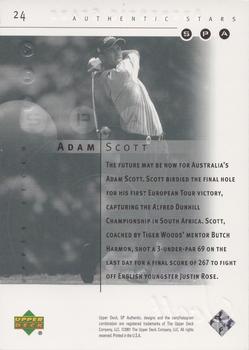2001 Upper Deck - SP Authentic Preview #24 Adam Scott Back