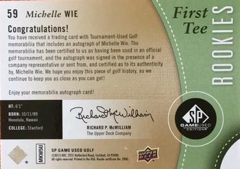 2014 SP Game Used #59 Michelle Wie Back