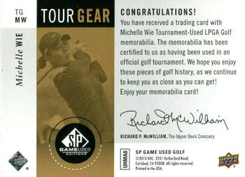 2014 SP Game Used - Tour Gear Gold #TGMW Michelle Wie Back
