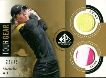 2014 SP Game Used - Tour Gear Gold #TGMW Michelle Wie Front