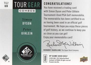 2014 SP Game Used - Tour Gear Combos #TG2UD Peter Uihlein / Simon Dyson Back