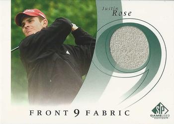 2002 SP Game Used - Front 9 Fabric #F9S-JR Justin Rose Front