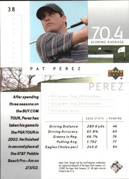 2002 Upper Deck - Silver #38 Pat Perez Back