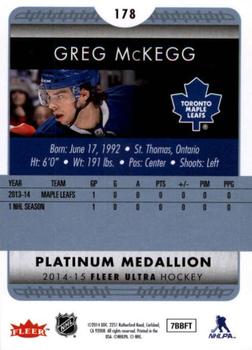 2014-15 Ultra - Platinum Medallion #178 Greg McKegg Back