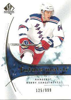 2009-10 SP Authentic #186 Bobby Sanguinetti Front