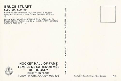 1983 Cartophilium Hockey Hall of Fame Postcards #O15 Bruce Stuart Back