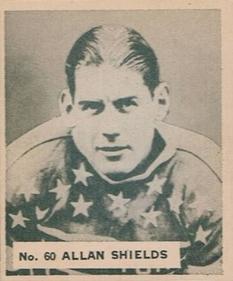 1937-38 World Wide Gum (V356) #60 Allan Shields Front