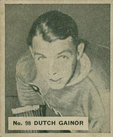 1937-38 World Wide Gum (V356) #98 Dutch Gainor Front