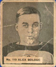 1937-38 World Wide Gum (V356) #119 Alex Bolduc Front