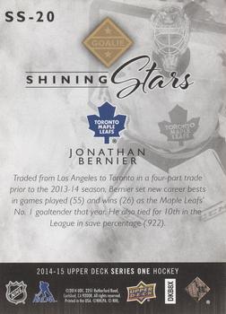 2014-15 Upper Deck - Shining Stars #SS-20 Jonathan Bernier Back