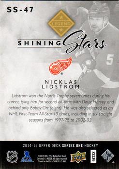 2014-15 Upper Deck - Shining Stars #SS-47 Nicklas Lidstrom Back