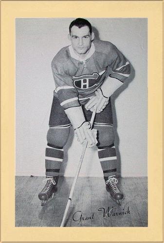 1944-64 Bee Hive Hockey Photos (Group 2) #NNO Grant Warwick Front