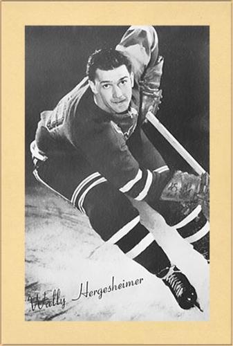 1944-64 Bee Hive Hockey Photos (Group 2) #NNO Wally Hergesheimer Front