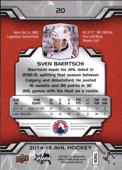 2014-15 Upper Deck AHL #20 Sven Baertschi Back