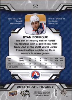 2014-15 Upper Deck AHL #52 Ryan Bourque Back