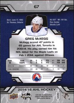 2014-15 Upper Deck AHL #67 Greg McKegg Back