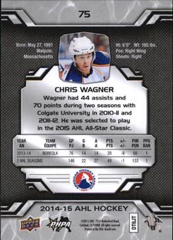 2014-15 Upper Deck AHL #75 Chris Wagner Back