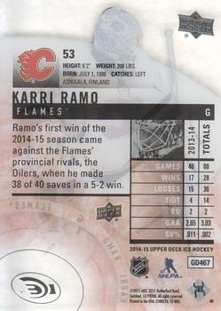 2014-15 Upper Deck Ice #53 Karri Ramo Back
