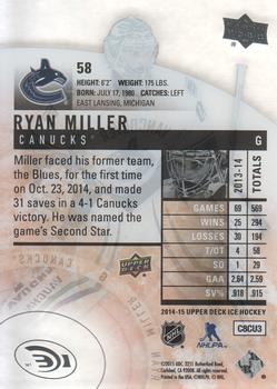 2014-15 Upper Deck Ice #58 Ryan Miller Back