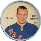 1961-62 Salada Coins #90 Andy Hebenton Front