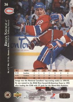 1995-96 Upper Deck - Electric Ice #36 Brian Savage Back