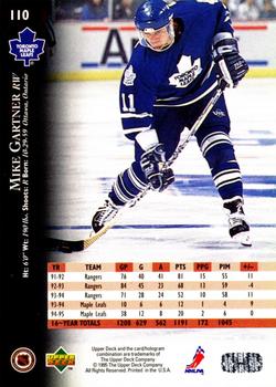 1995-96 Upper Deck - Electric Ice #110 Mike Gartner Back