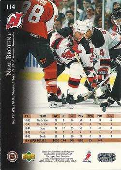 1995-96 Upper Deck - Electric Ice #114 Neal Broten Back