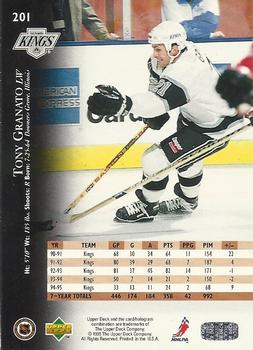 1995-96 Upper Deck - Electric Ice #201 Tony Granato Back