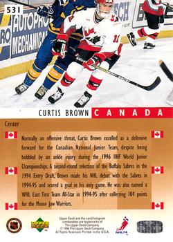 1995-96 Upper Deck - Electric Ice #531 Curtis Brown Back