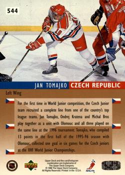 1995-96 Upper Deck - Electric Ice #544 Jan Tomajko Back