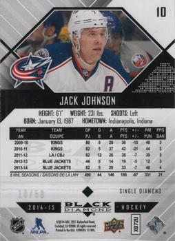 2014-15 Upper Deck Black Diamond - Ruby #10 Jack Johnson Back