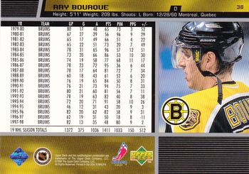 1998-99 Upper Deck Gold Reserve #38 Ray Bourque Back