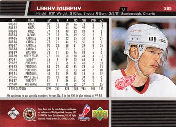 1998-99 Upper Deck Gold Reserve #265 Larry Murphy Back