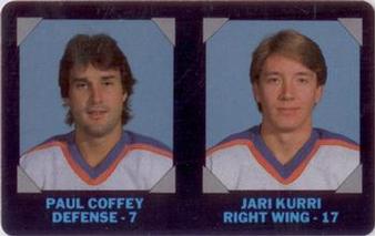 1985-86 7-Eleven NHL Collectors' Series #6 Paul Coffey / Jari Kurri Front