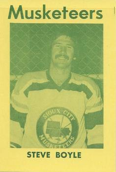 1974-75 Sioux City Musketeers (USHL) #8 Steve Boyle Front