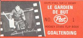 1967-68 Post Hockey Stars Flip Books #1 Gump Worsley / Johnny Bower Front