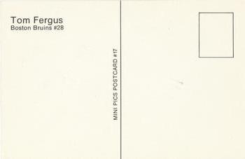 1984-85 Boston Bruins Postcards #17 Tom Fergus Back