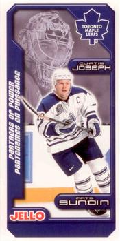 1999-00 Kraft / Post Collection - Jell-O Pudding Snacks Partners of Power #NNO Curtis Joseph / Mats Sundin Front
