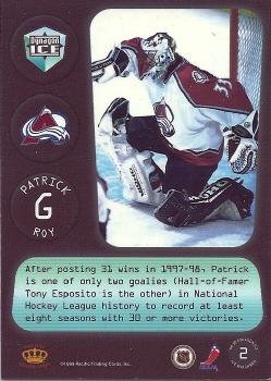 1998-99 Pacific Dynagon Ice - Ice Watchmen #2 Patrick Roy Back