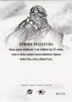 2014-15 Cardset Finland - Ghost Goalies 2 #GGII7 Dominik Hrachovina Back