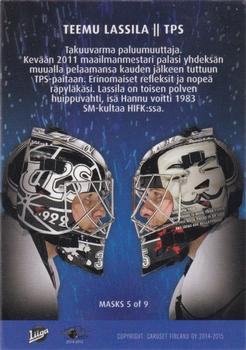 2014-15 Cardset Finland - Masks #MASKS5 Teemu Lassila Back
