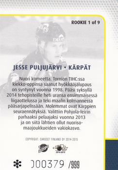 2014-15 Cardset Finland - Rookies #ROOKIE1 Jesse Puljujärvi Back