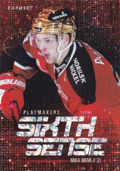 2014-15 Cardset Finland - Sixth Sense #PLAYMAKERS 14 Mika Niemi Front