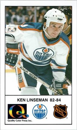 1988-89 Edmonton Oilers Action Magazine Tenth Anniversary Commemerative #47 Ken Linseman Front