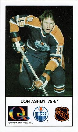 1988-89 Edmonton Oilers Action Magazine Tenth Anniversary Commemerative #112 Don Ashby Front