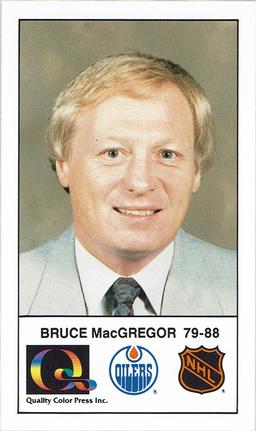 1988-89 Edmonton Oilers Action Magazine Tenth Anniversary Commemerative #154 Bruce MacGregor Front